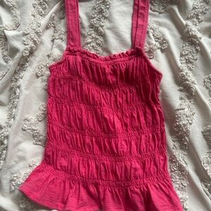 Universal Thread Pink Ruffled Tank Top